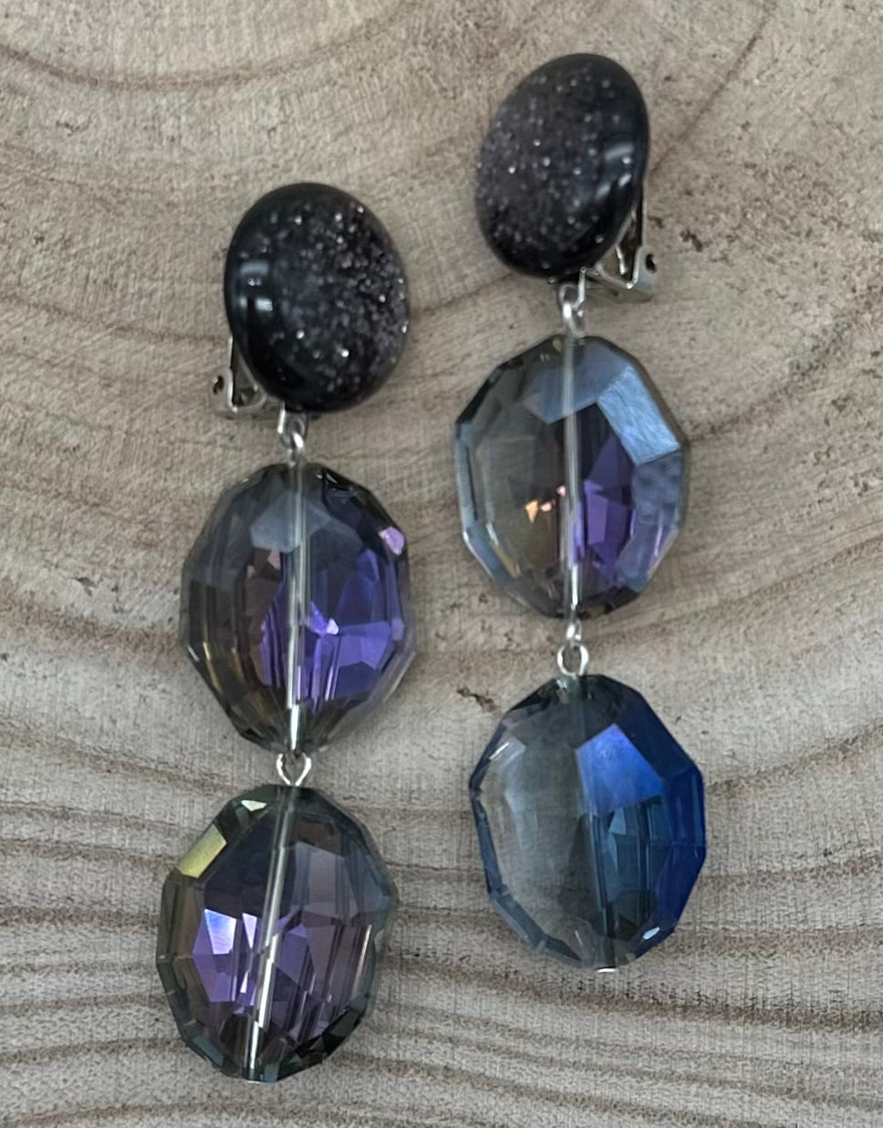 BOUCLES D'OREILLES ÉLÉMENTS SCINTILLANTS- Francine BRAMLI