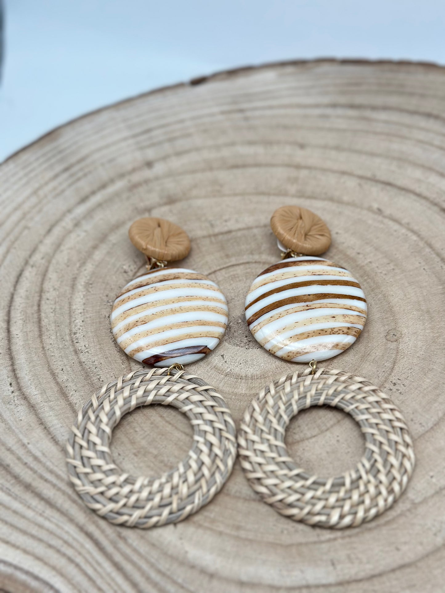 Boucles d’oreilles RAPHIA  - Francine BRAMLI