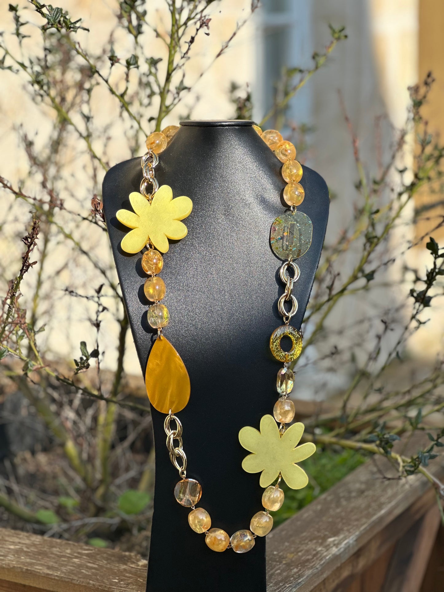 Collier sautoir perles fantaisie - Francine BRAMLI