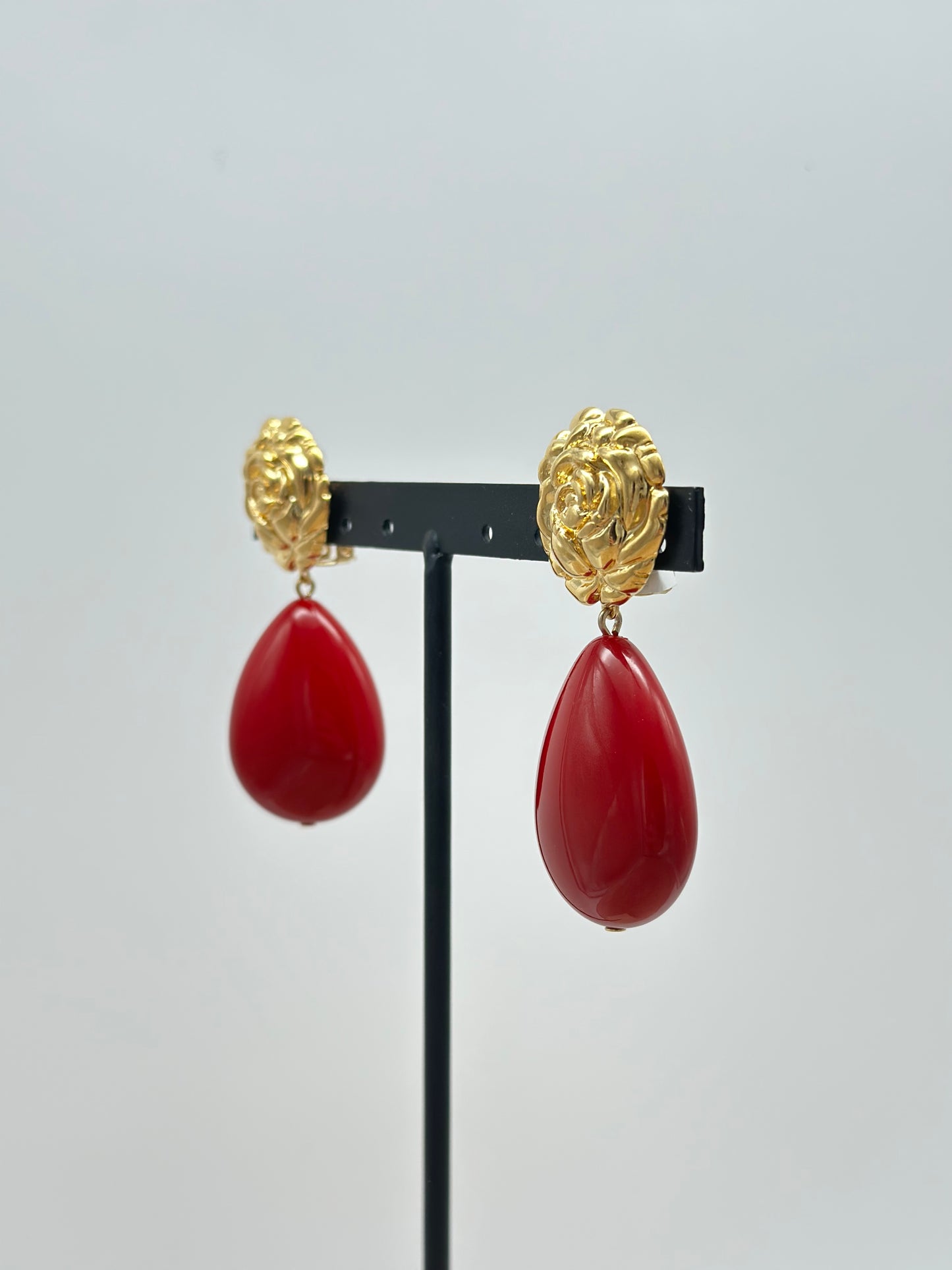 Boucles d’oreilles Cuba rouge- Francine BRAMLI