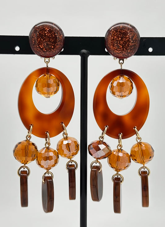 BOUCLES D'OREILLES ÉLÉMENTS SCINTILLANTS Francine BRAMLI