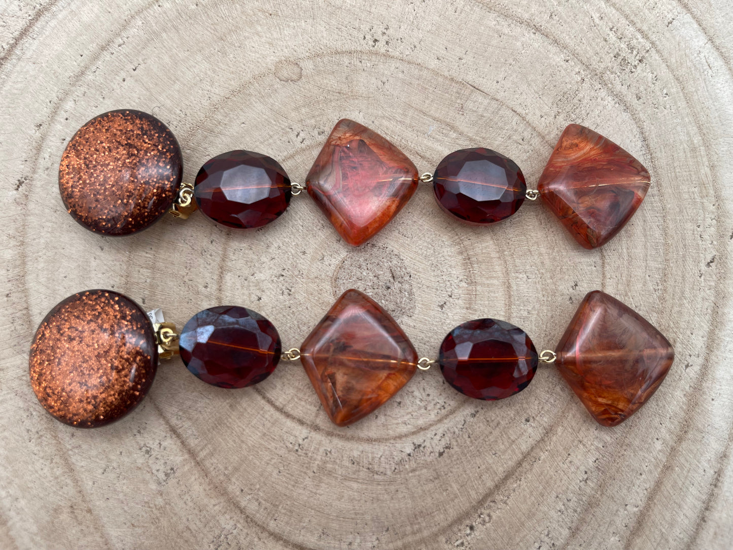 BOUCLES D’OREILLES ÉLÉMENTS SCINTILLANTS - Francine BRAMLI