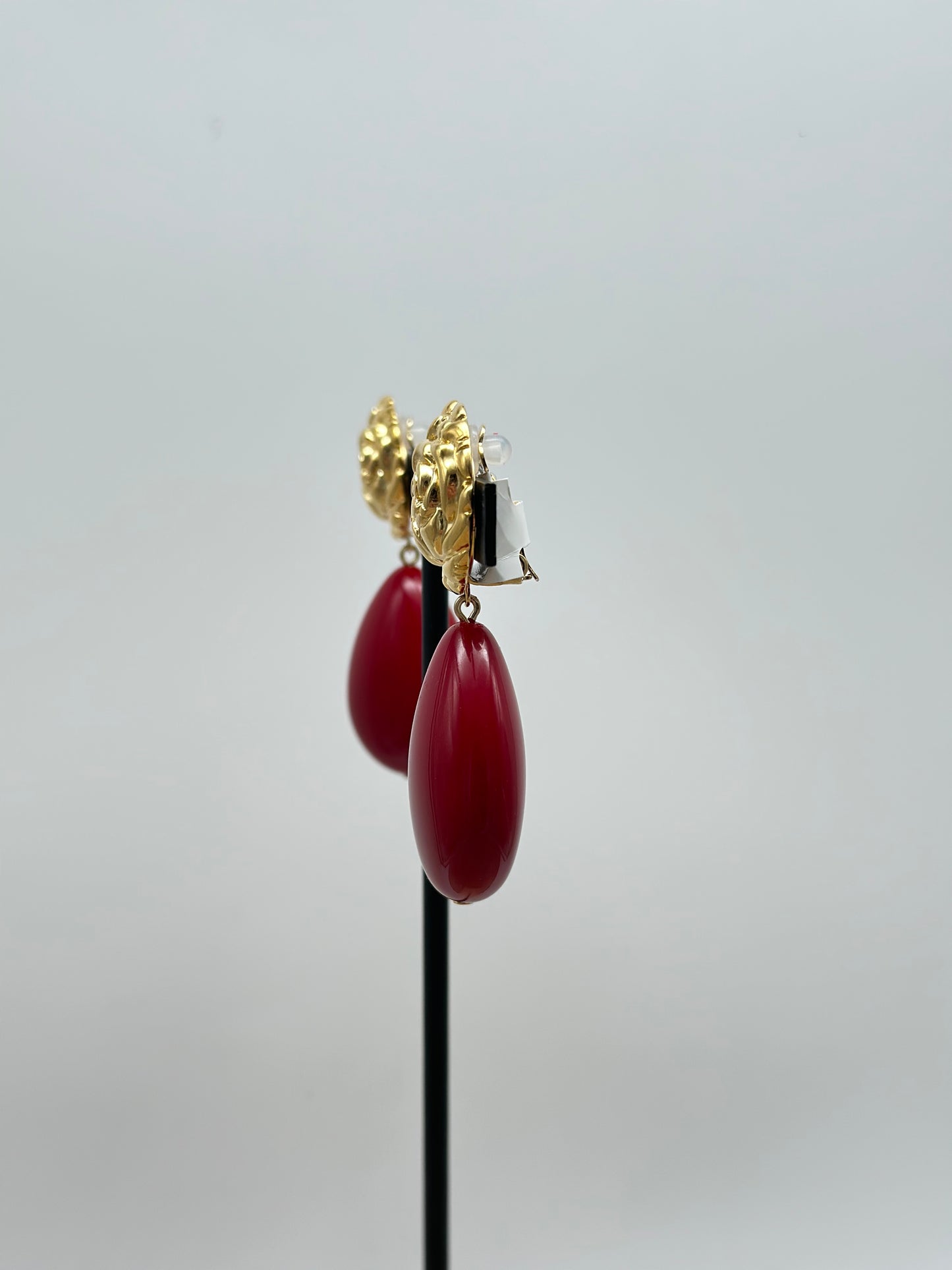 Boucles d’oreilles Cuba rouge- Francine BRAMLI