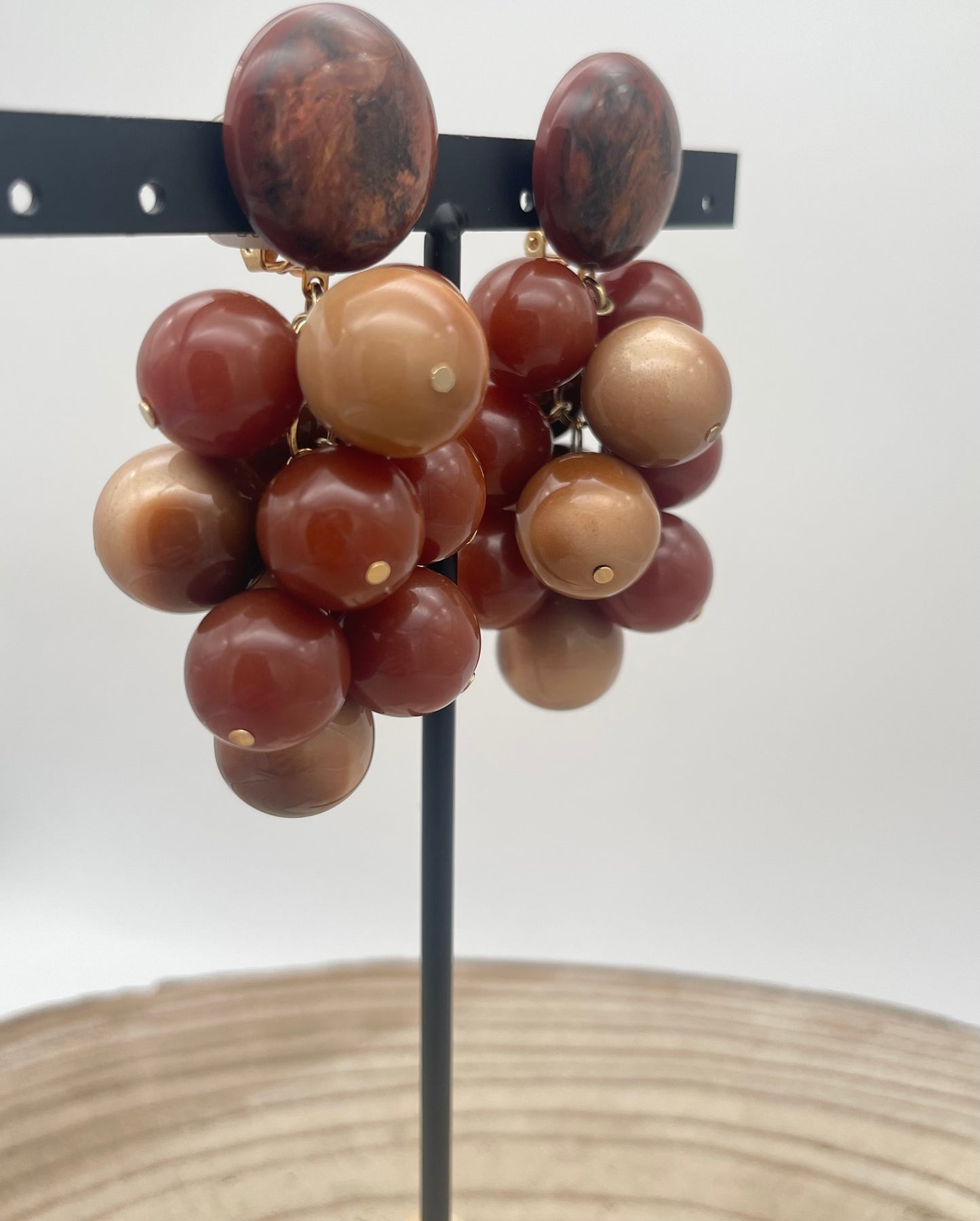 BOUCLES D’OREILLES GRAPPES - Francine BRAMLI