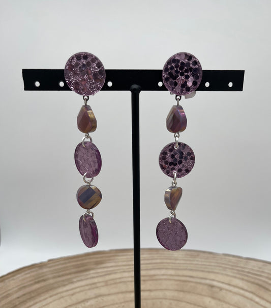 BOUCLES D’OREILLES ÉLÉMENTS SCINTILLANTS - Francine BRAMLI