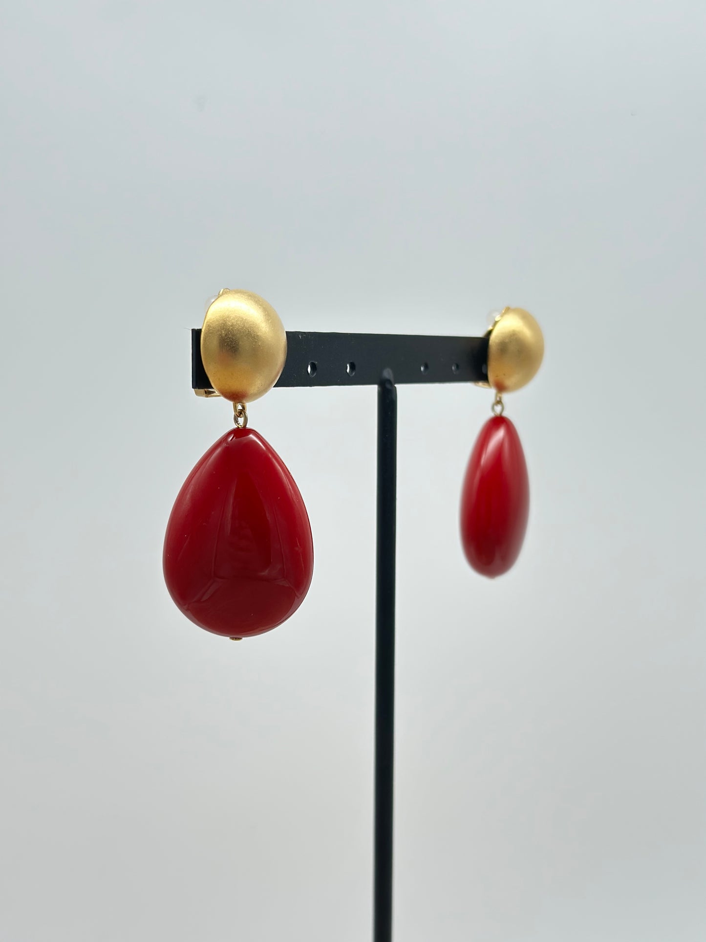Boucles d’oreilles Cuba rouge- Francine BRAMLI