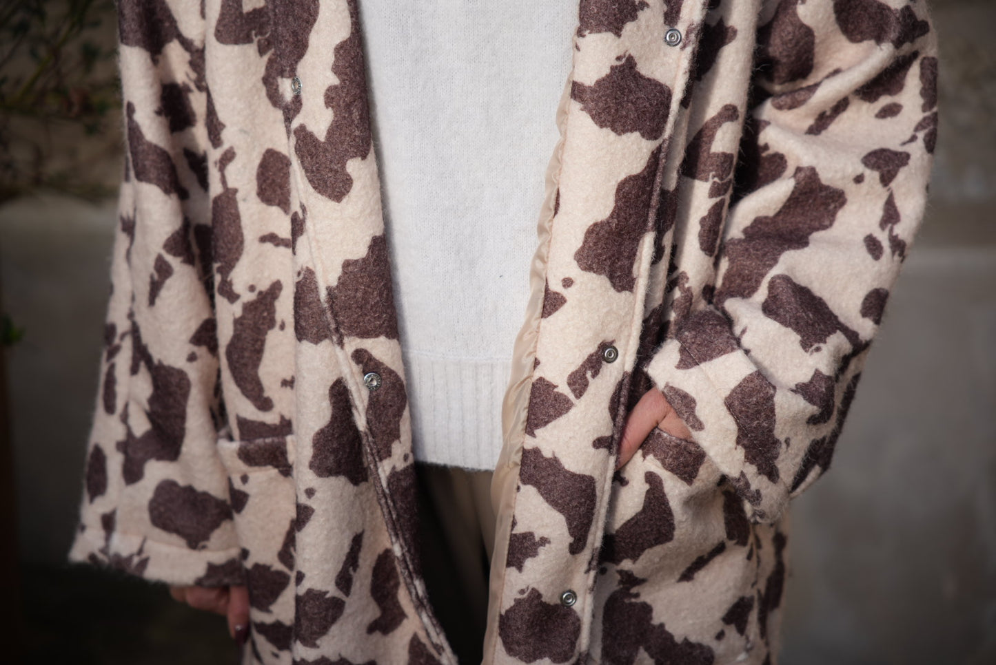 Manteau long motif vache - Johanna Paris
