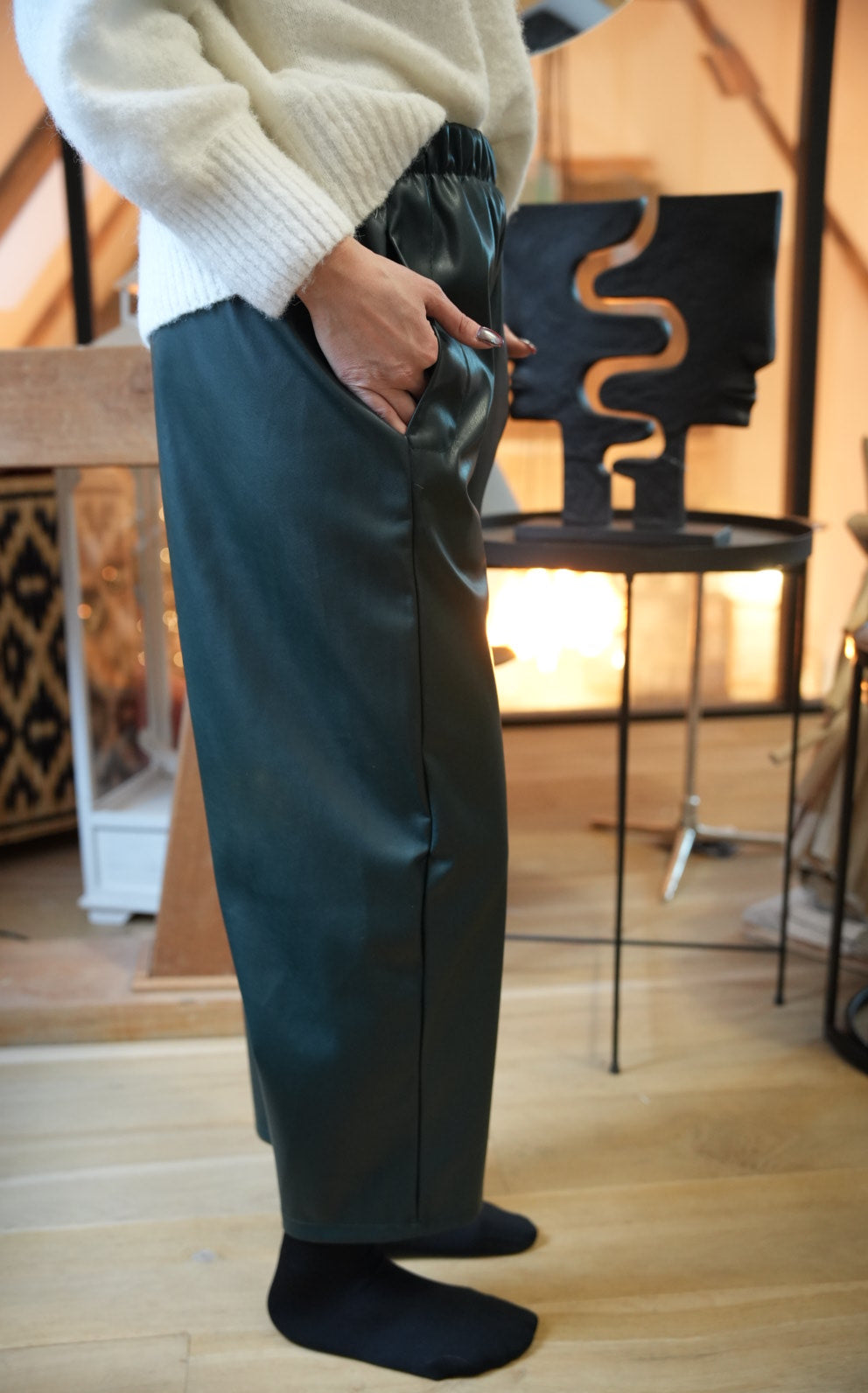 Pantalon simili cuir