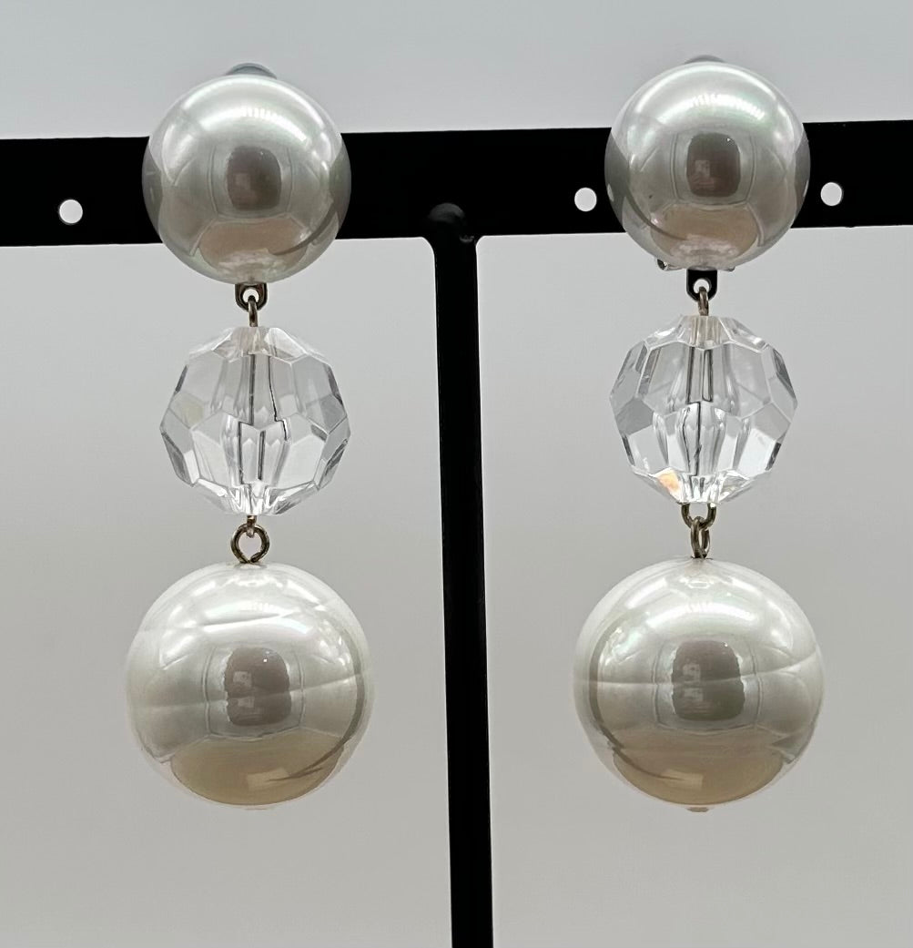 BOUCLES D'OREILLES ÉLÉMENTS SCINTILLANTS / PERLES - Francine BRAMLI