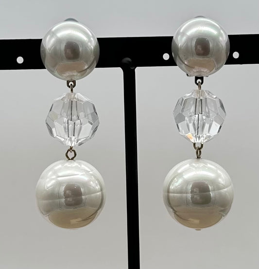 BOUCLES D'OREILLES ÉLÉMENTS SCINTILLANTS / PERLES - Francine BRAMLI