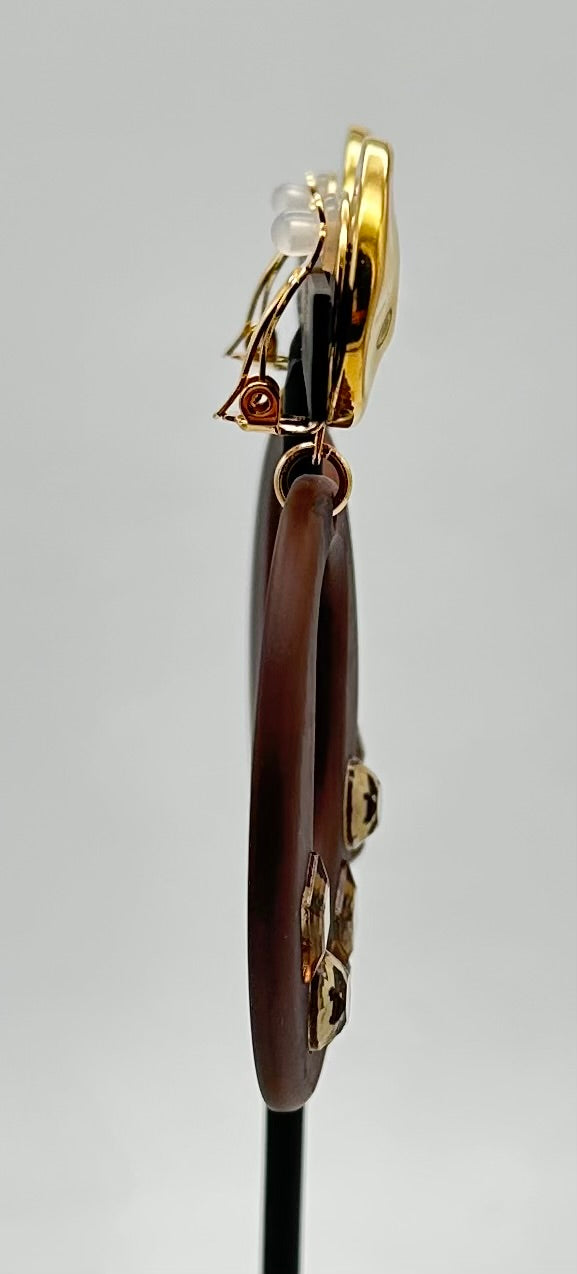BOUCLES D'OREILLES ÉLÉMENTS SCINTILLANTS -  Francine BRAMLI