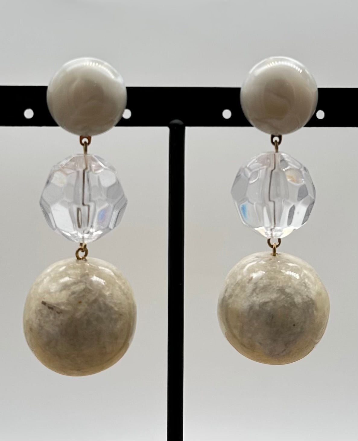 BOUCLES D'OREILLES ÉLÉMENTS SCINTILLANTS / PERLES - Francine BRAMLI