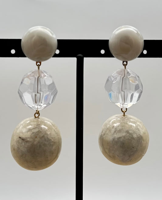 BOUCLES D'OREILLES ÉLÉMENTS SCINTILLANTS / PERLES - Francine BRAMLI