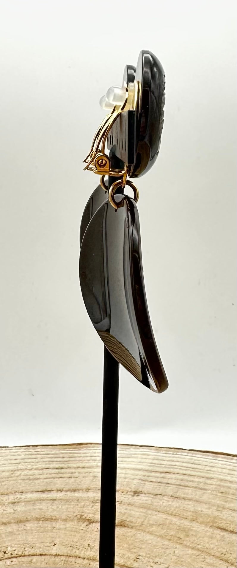 BOUCLES D'OREILLES NOIRE - Francine BRAMLI