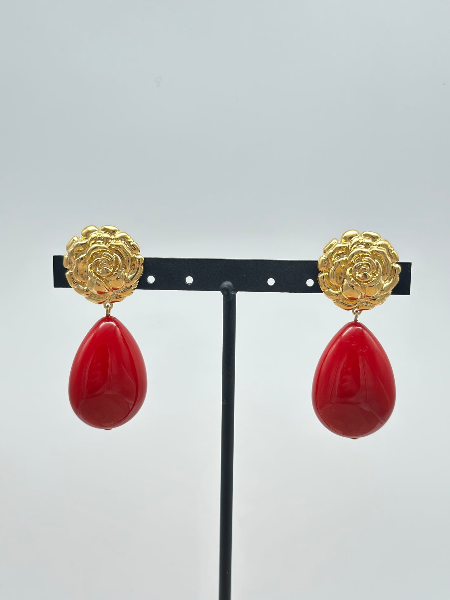 Boucles d’oreilles Cuba rouge- Francine BRAMLI