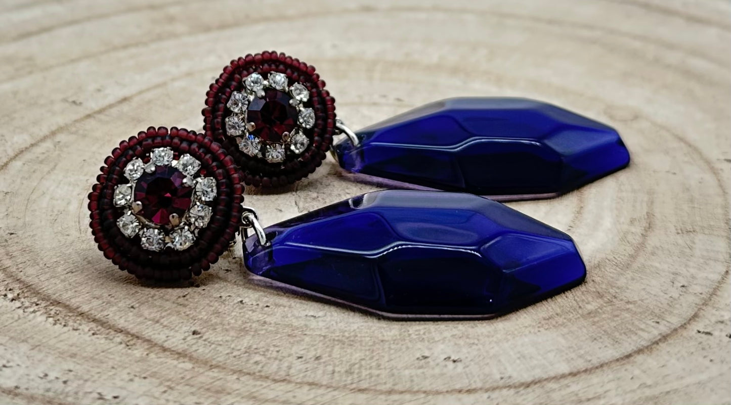 BOUCLES D'OREILLES ÉLÉMENTS SCINTILLANTS - Francine BRAMLI
