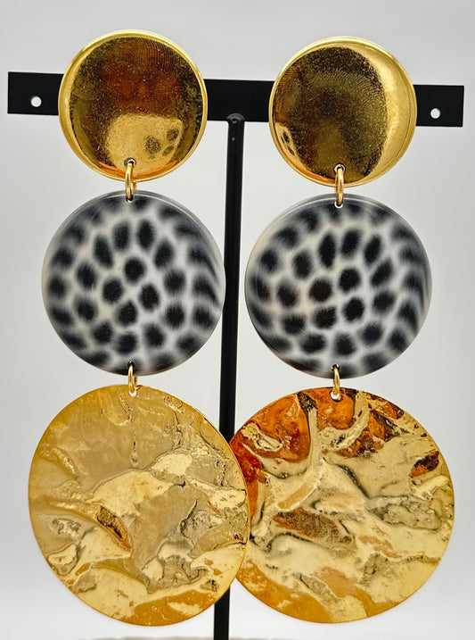 BOUCLES D'OREILLES DORÉE - Francine BRAMLI