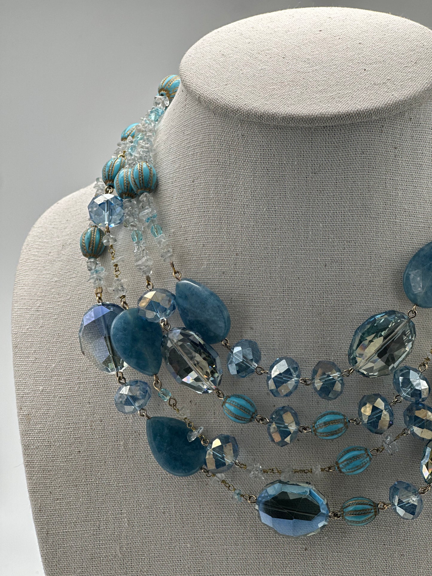 BOUCLES D'OREILLES COLLIER 4 rangs - Francine BRAMLI