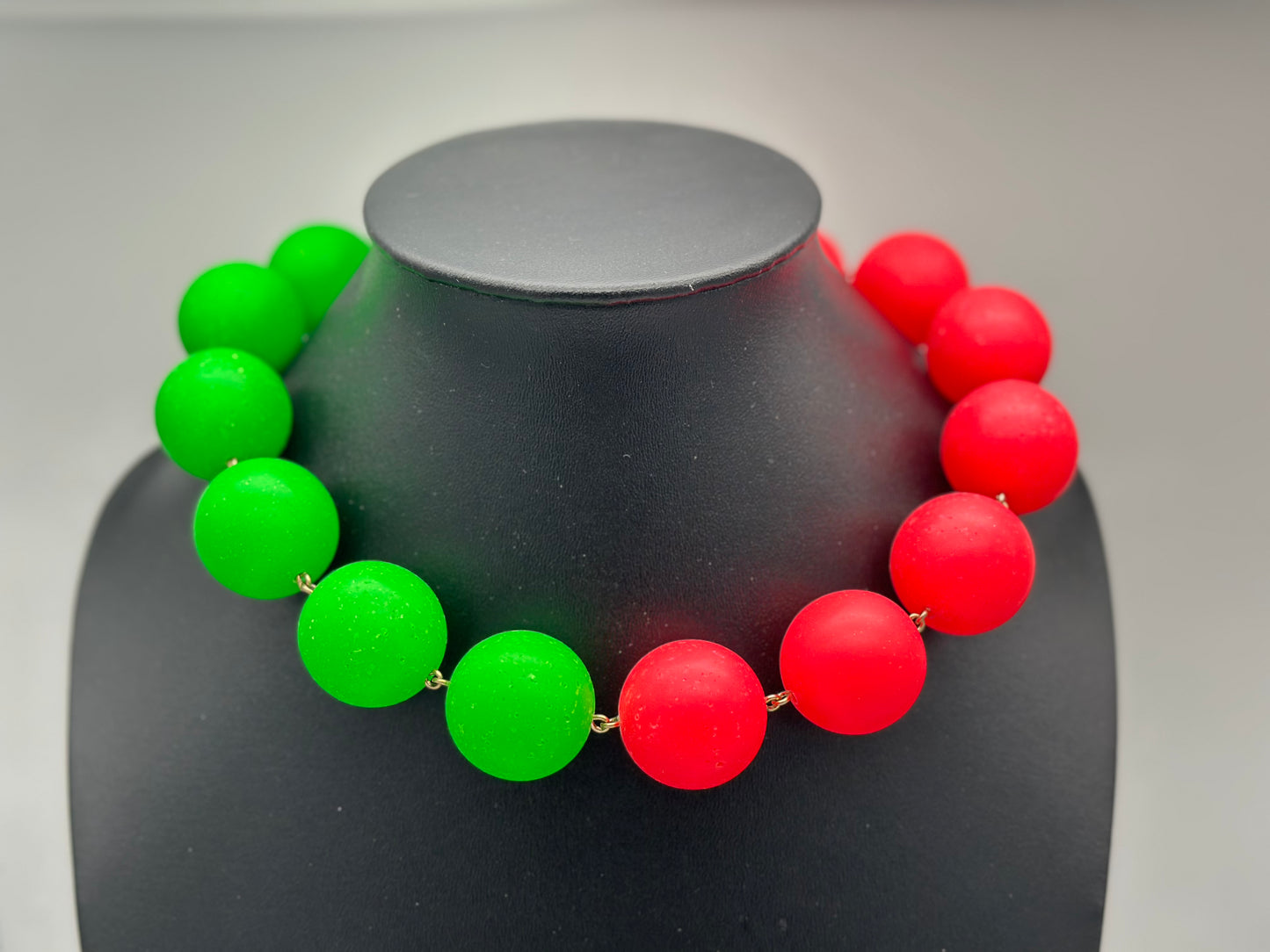 Collier perles fantaisie XL bicolore - Francine BRAMLI