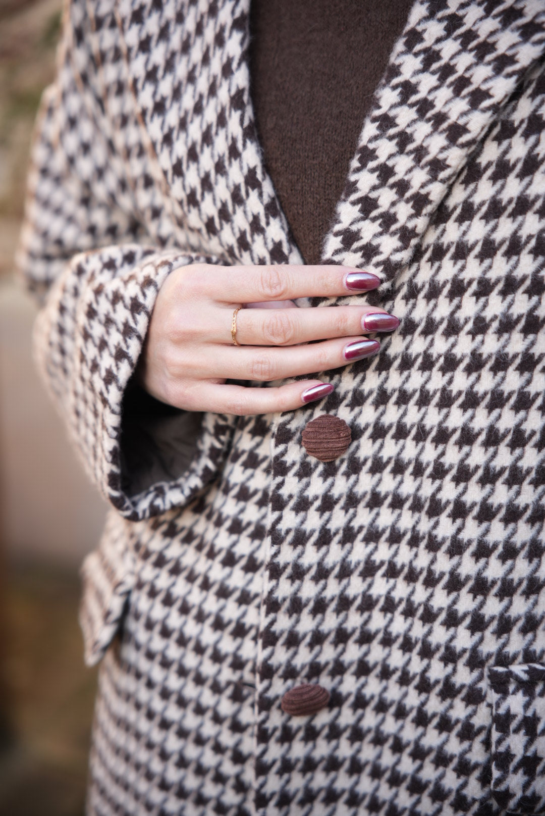 Manteau pied de coq