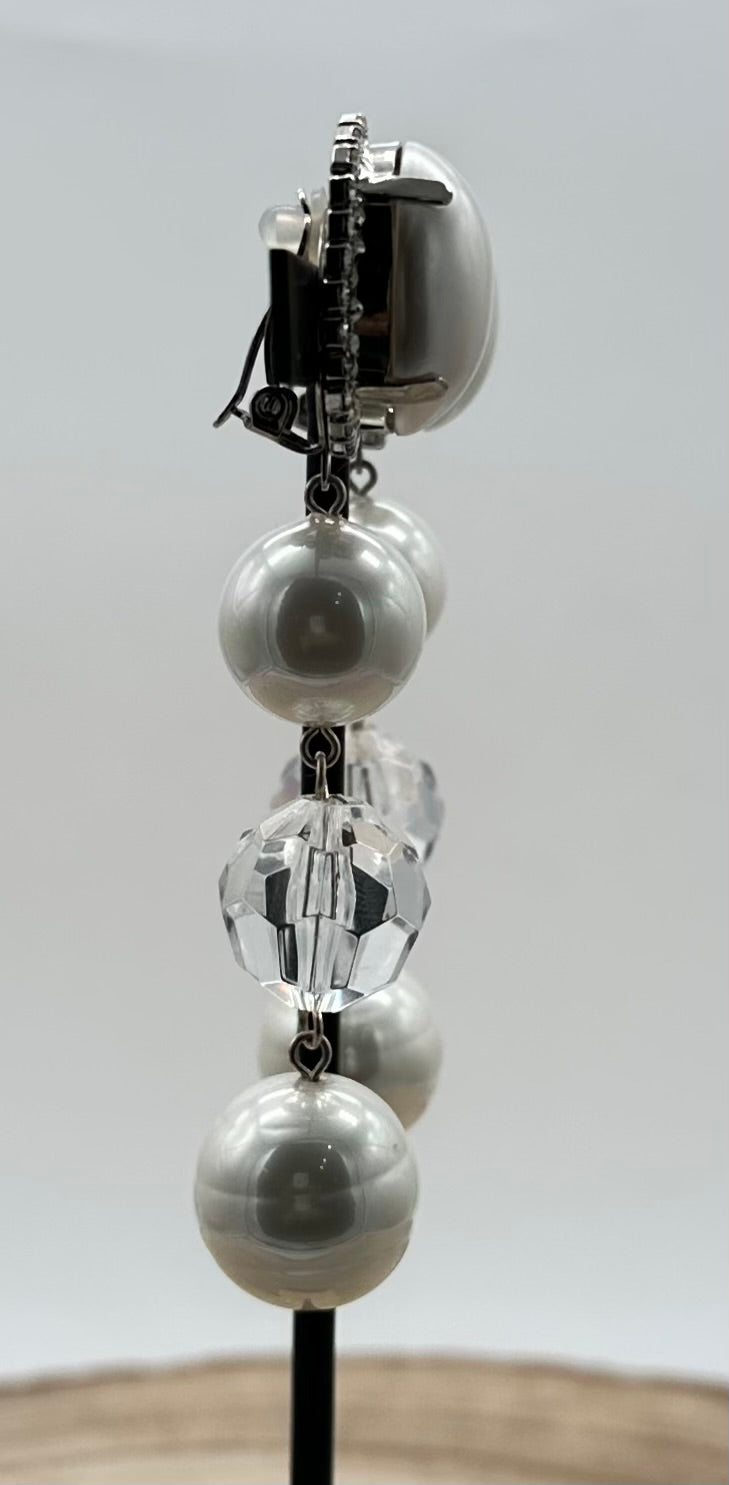 BOUCLES D'OREILLES ÉLÉMENTS SCINTILLANTS / PERLES - Francine BRAMLI