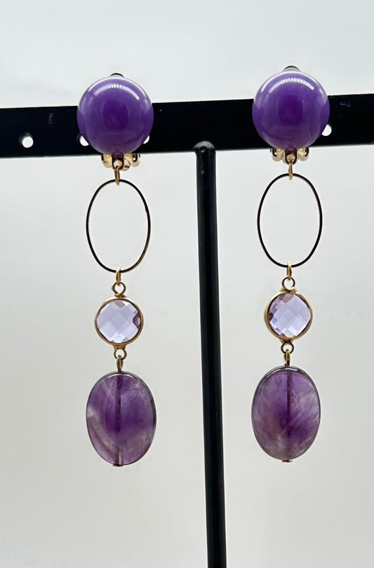 BOUCLES D'OREILLES ÉLÉMENTS SCINTILLANTS - Francine BRAMLI