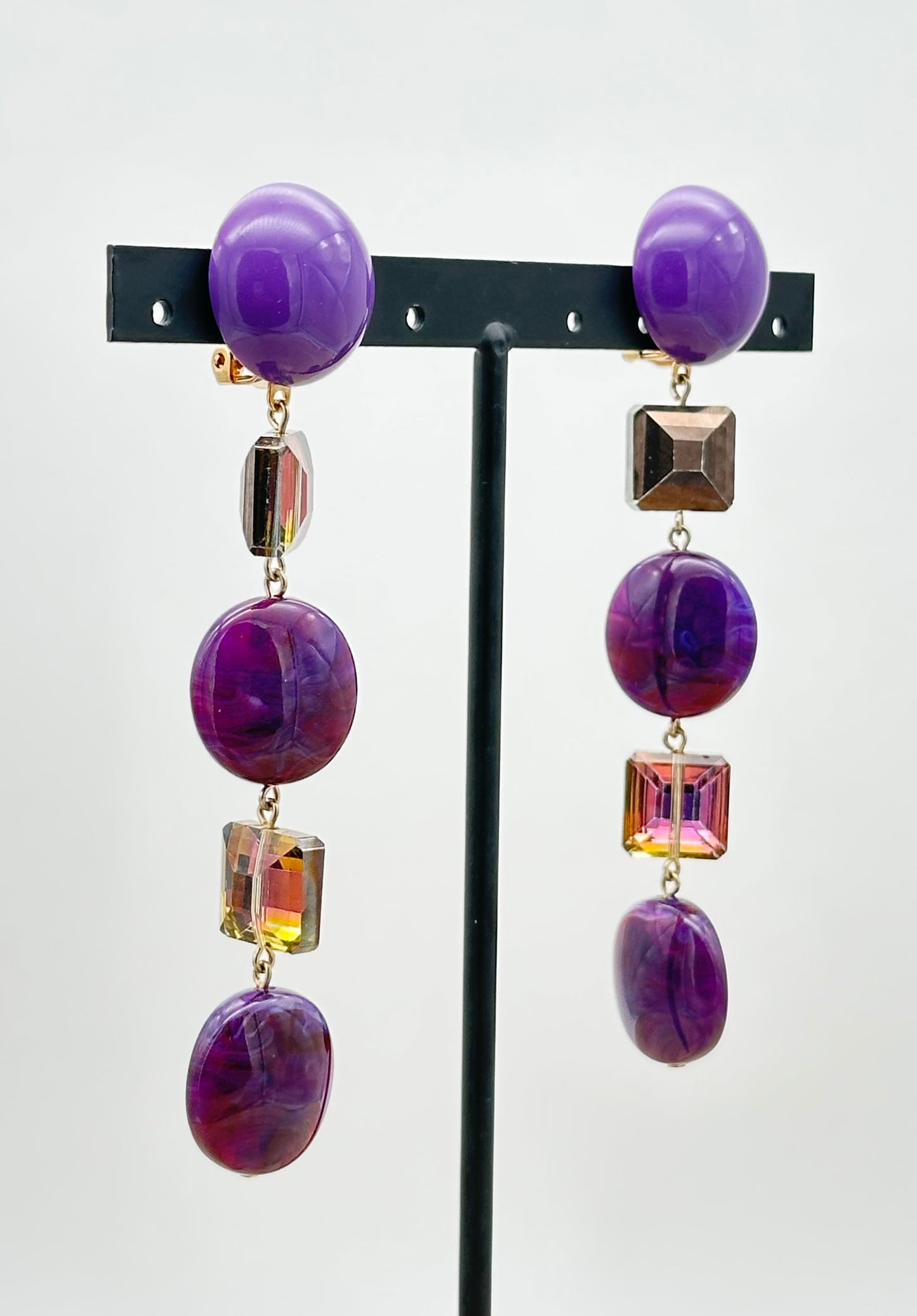 BOUCLES D’OREILLES ÉLÉMENTS SCINTILLANTS - Francine BRAMLI