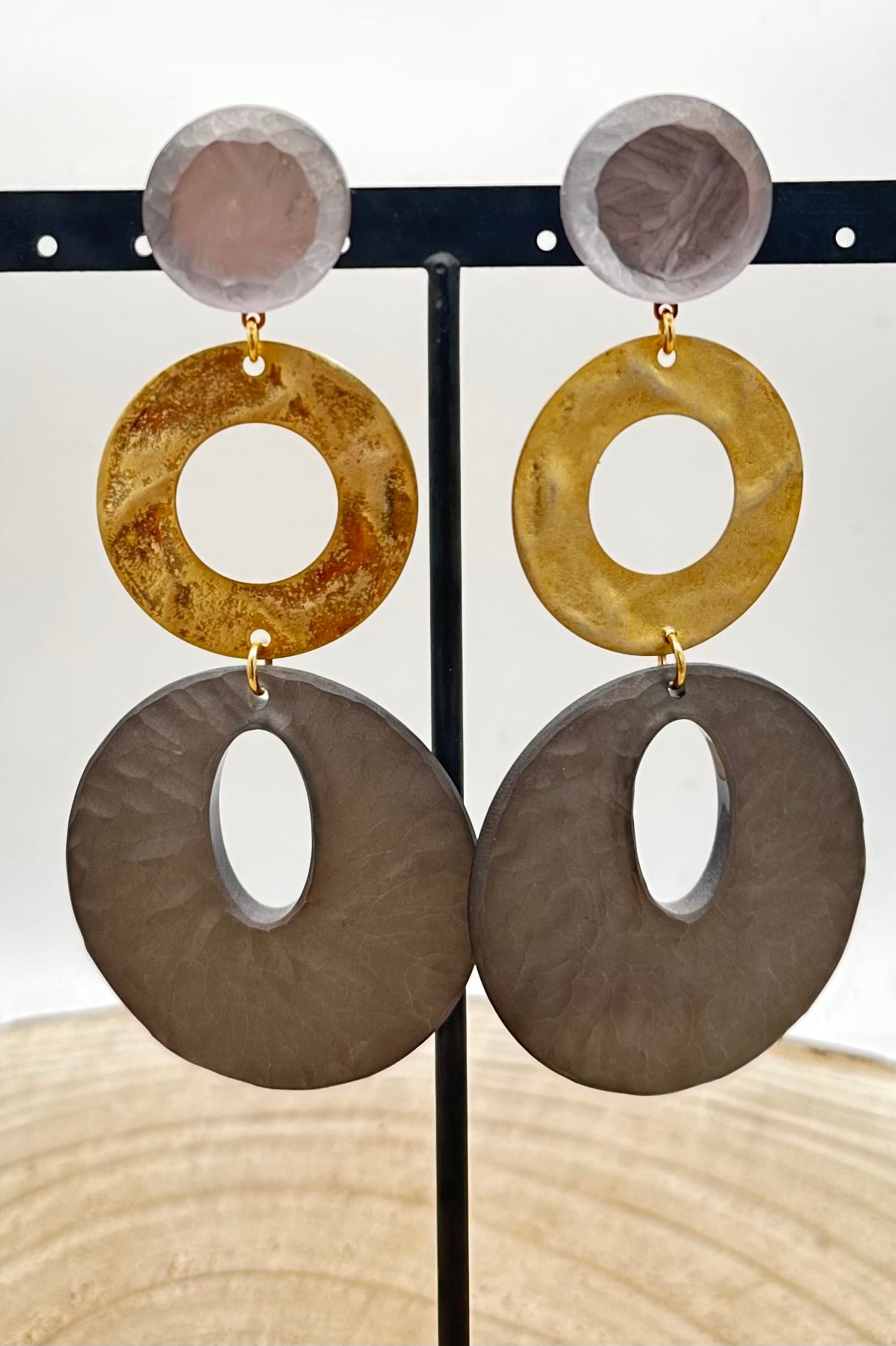 BOUCLES D'OREILLES DORÉE - Francine BRAMLI