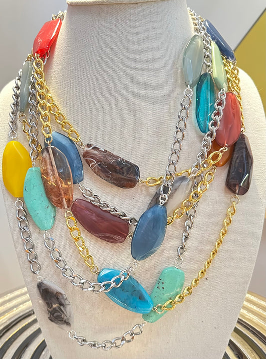 COLLIER MULTICOLORE - Francine BRAMLI