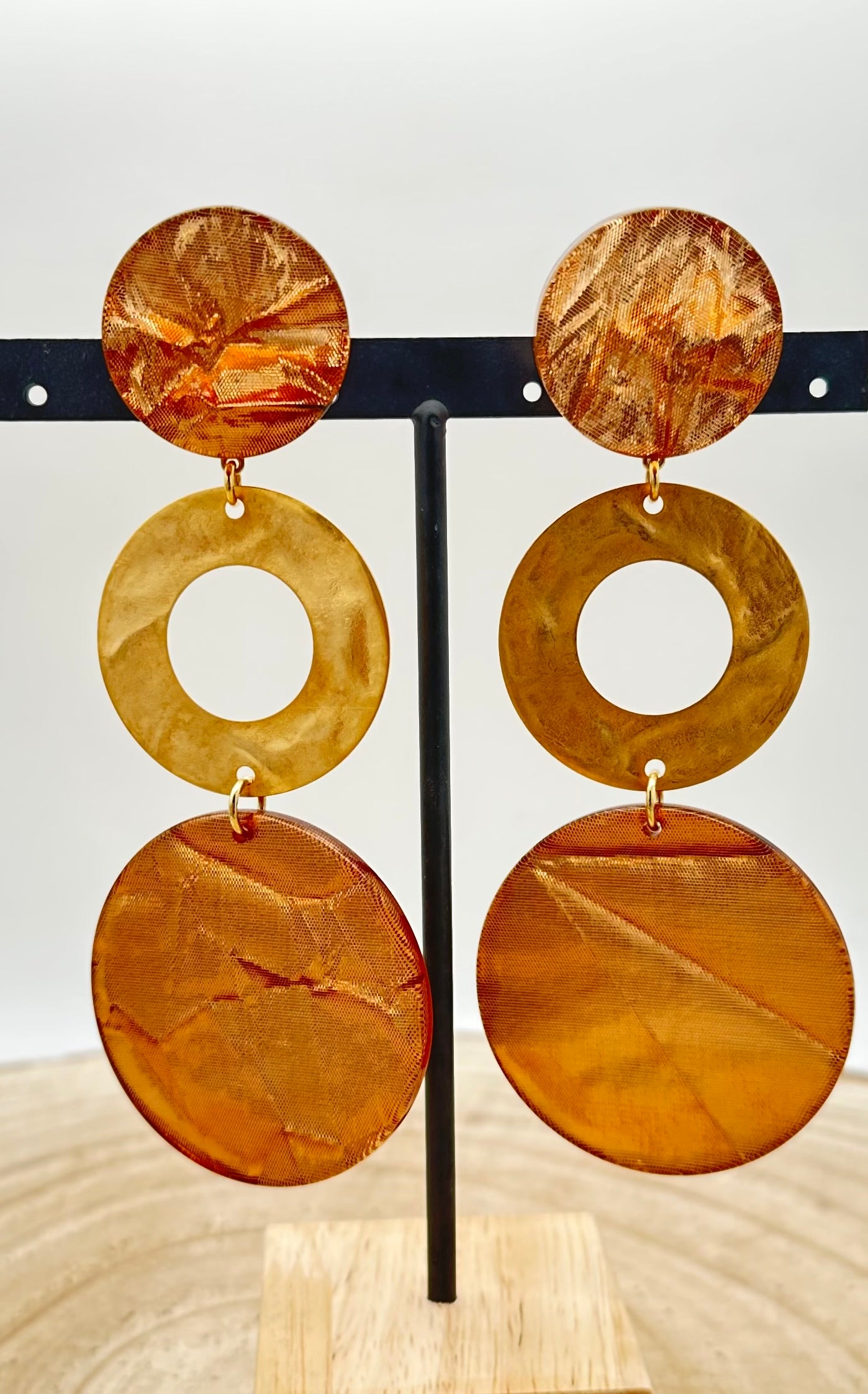 BOUCLES D'OREILLES DORÉE - Francine BRAMLI