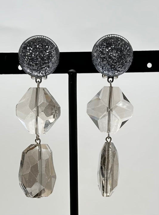 BOUCLES D'OREILLES ÉLÉMENTS SCINTILLANTS - Francine BRAMLI