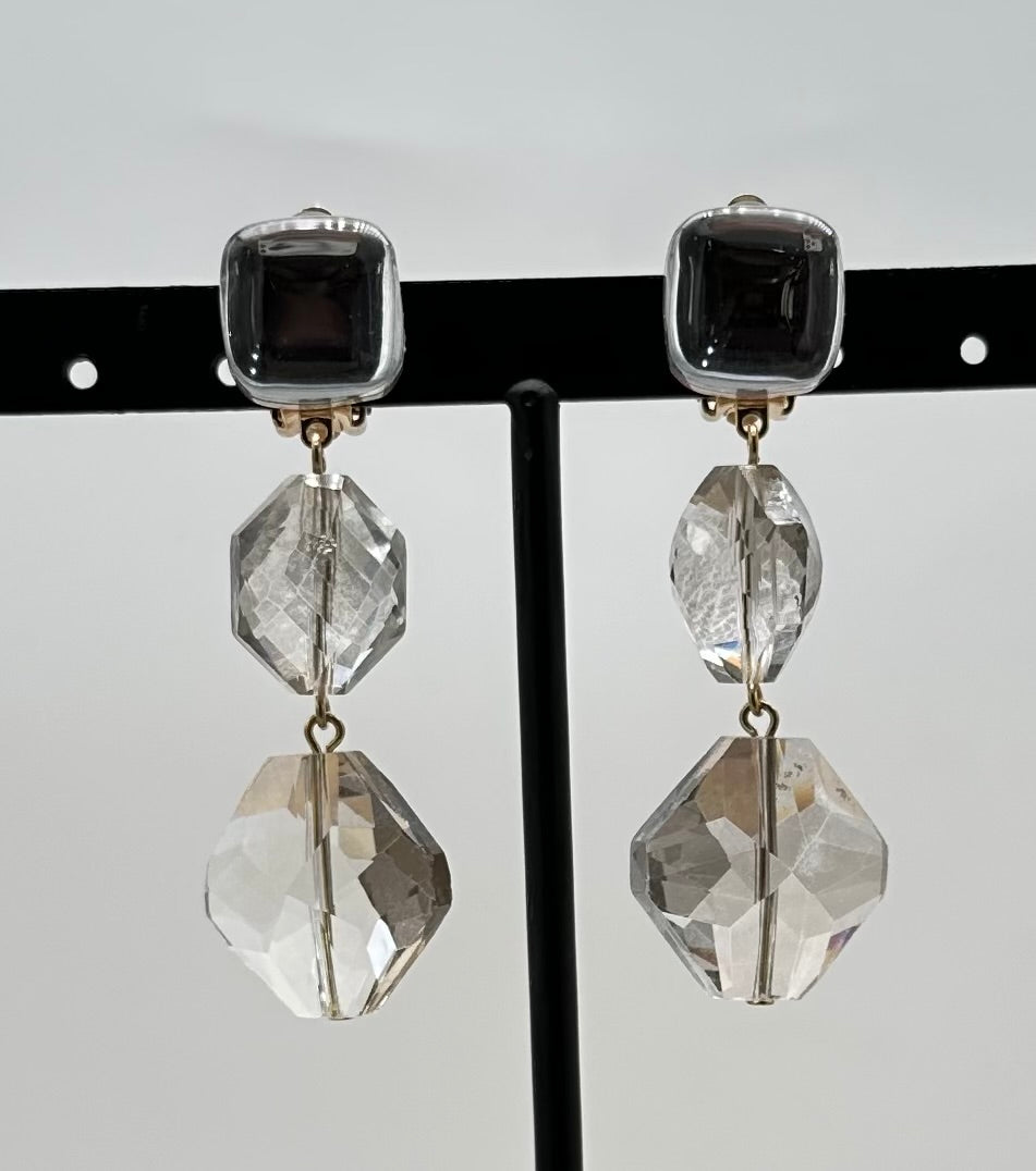 BOUCLES D'OREILLES ÉLÉMENTS SCINTILLANTS - Francine BRAMLI