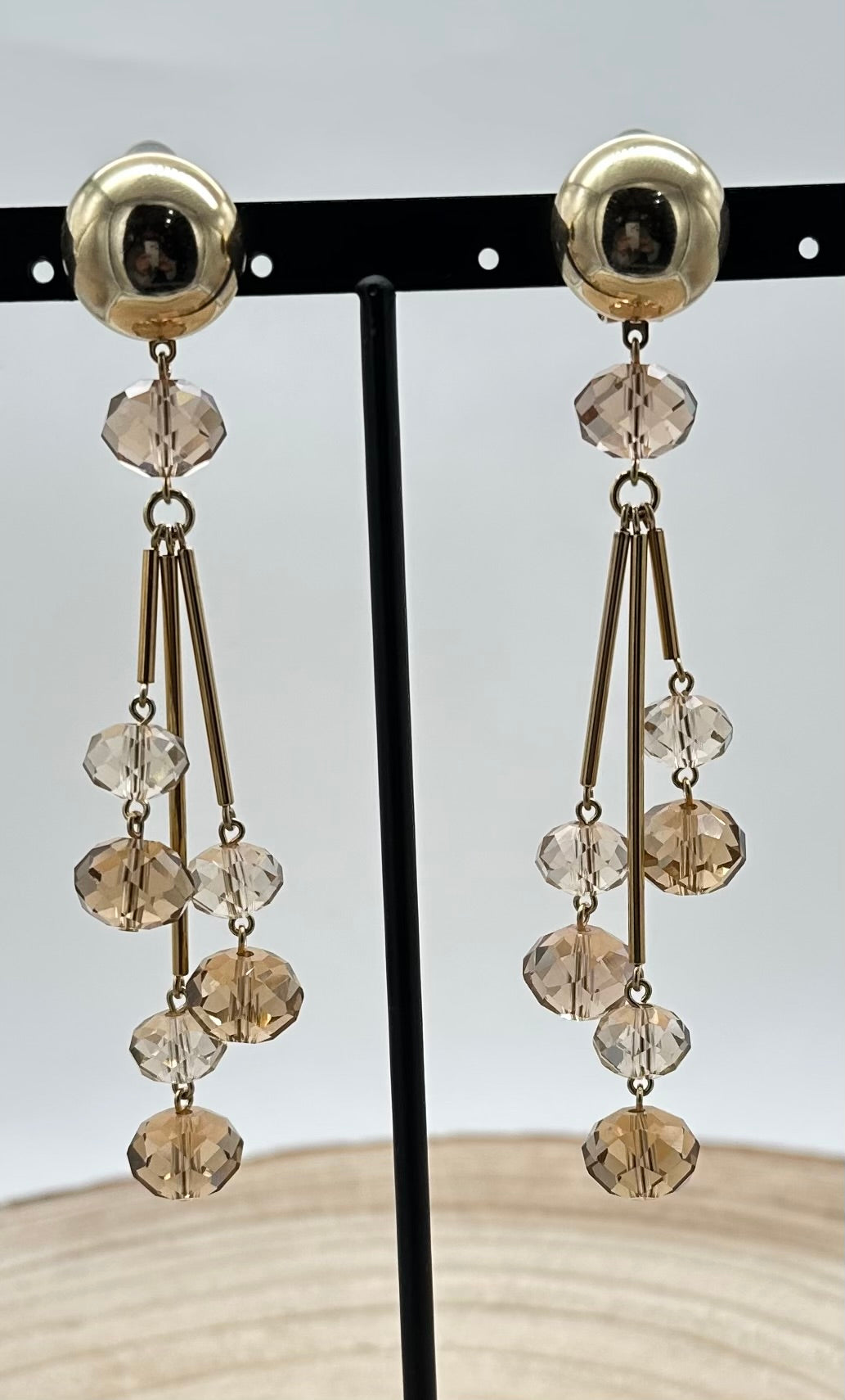 BOUCLES D'OREILLES ÉLÉMENTS SCINTILLANTS - Francine BRAMLI