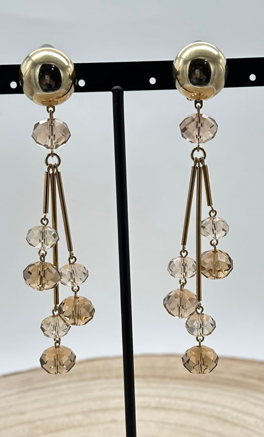 BOUCLES D'OREILLES ÉLÉMENTS SCINTILLANTS - Francine BRAMLI