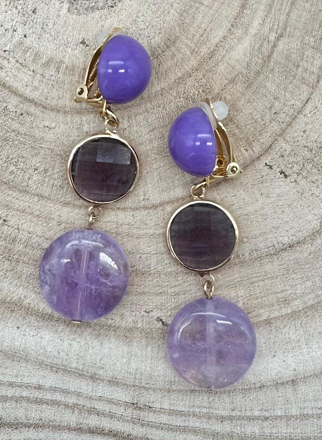 BOUCLES D'OREILLES ÉLÉMENTS SCINTILLANTS - Francine BRAMLI