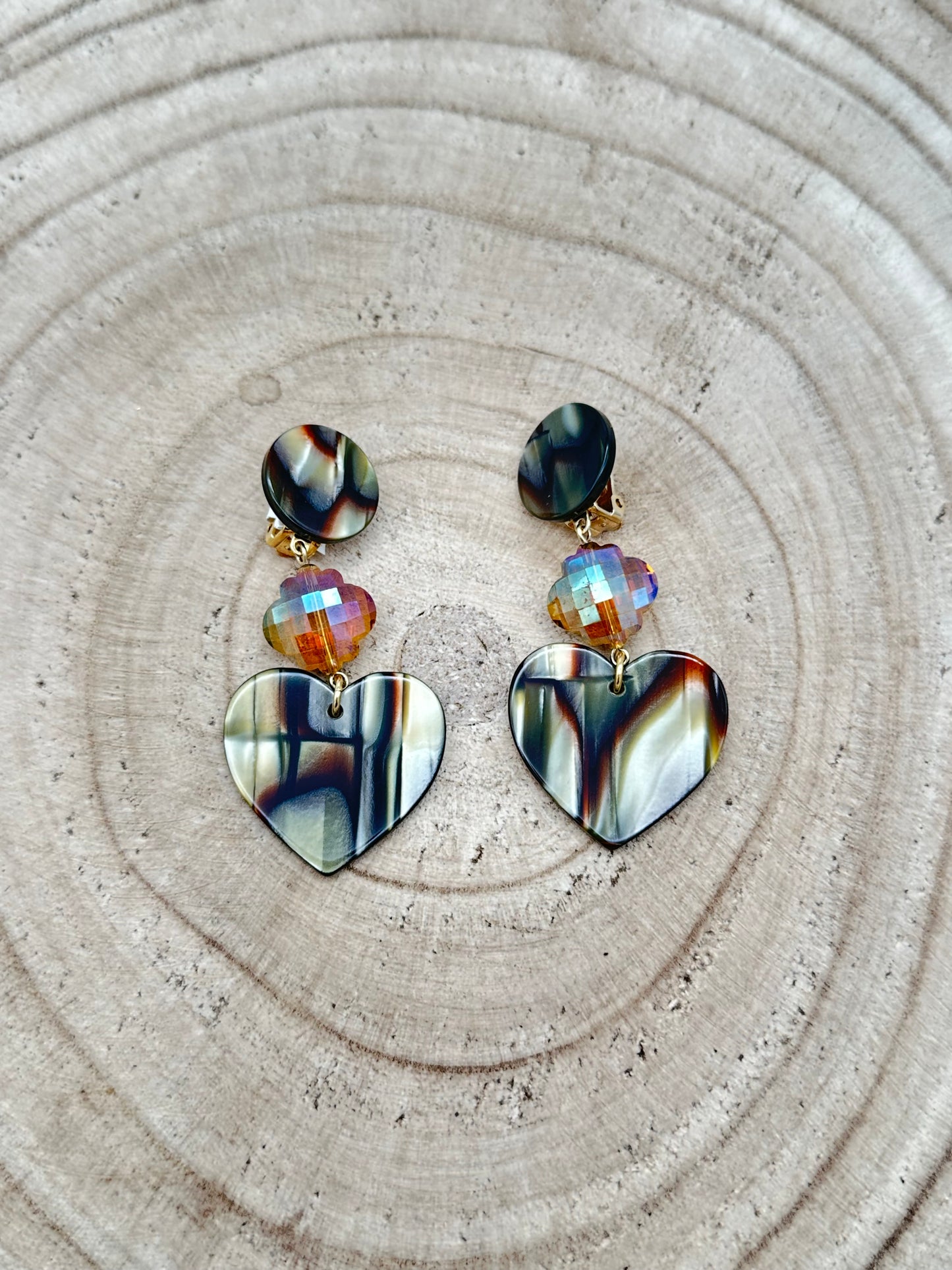 BOUCLES D'OREILLES COEURS - Francine BRAMLI