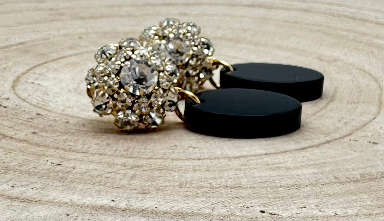 BOUCLES D'OREILLES ÉLÉMENTS SCINTILLANTS - Francine BRAMLI