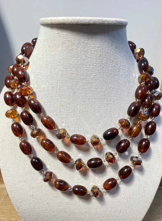 COLLIER ÉLÉMENTS SCINTILLANTS / PERLES FANTAISIE - Francine BRAMLI