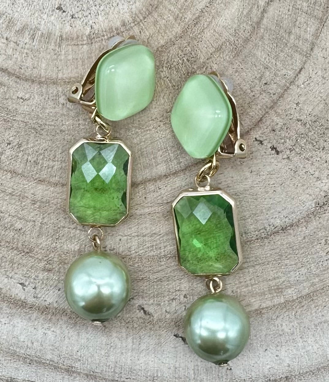 BOUCLES D'OREILLES ÉLÉMENTS SCINTILLANTS - Francine BRAMLI