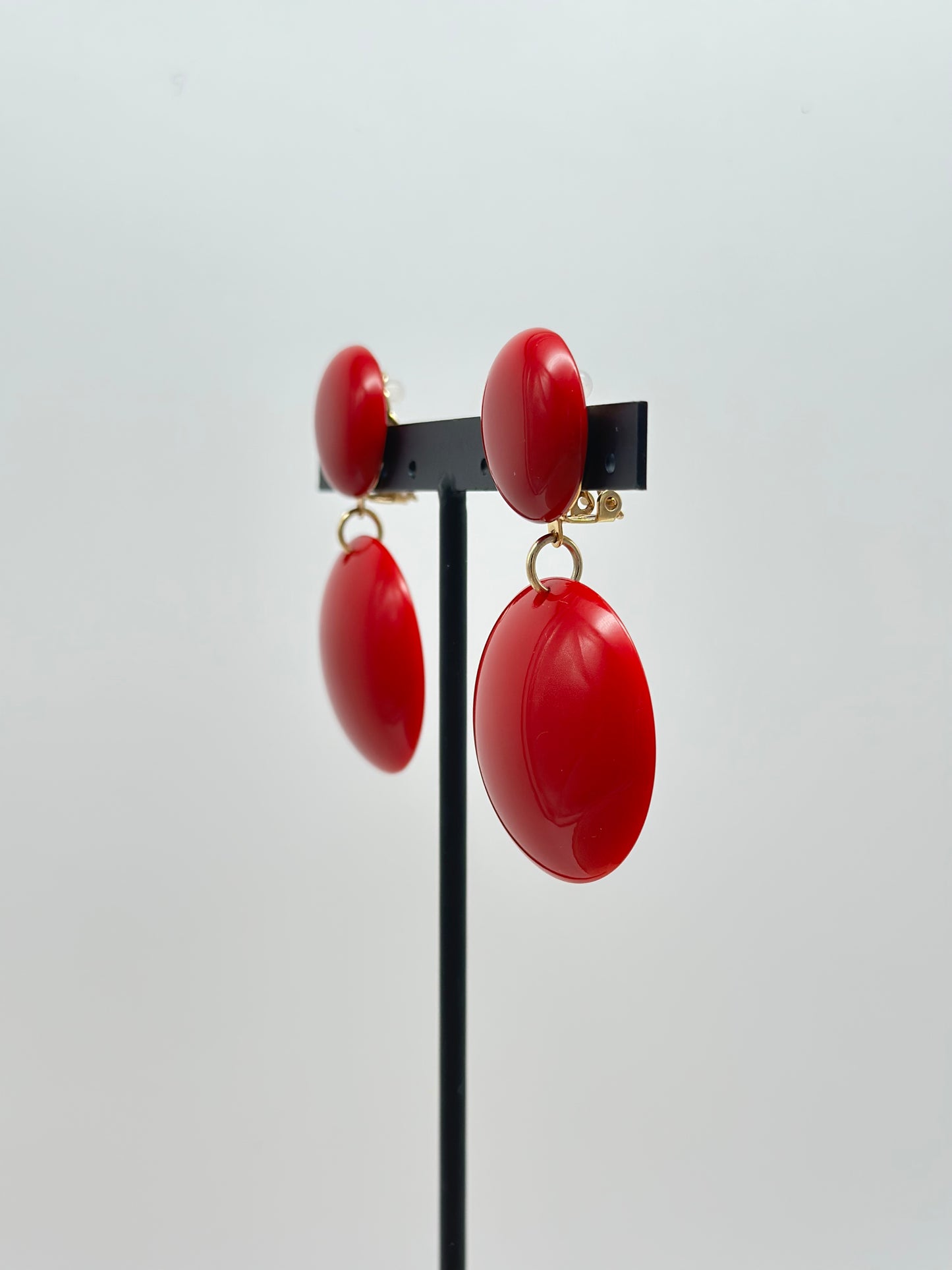 Boucles d’oreilles Mona rouge - Francine BRAMLI