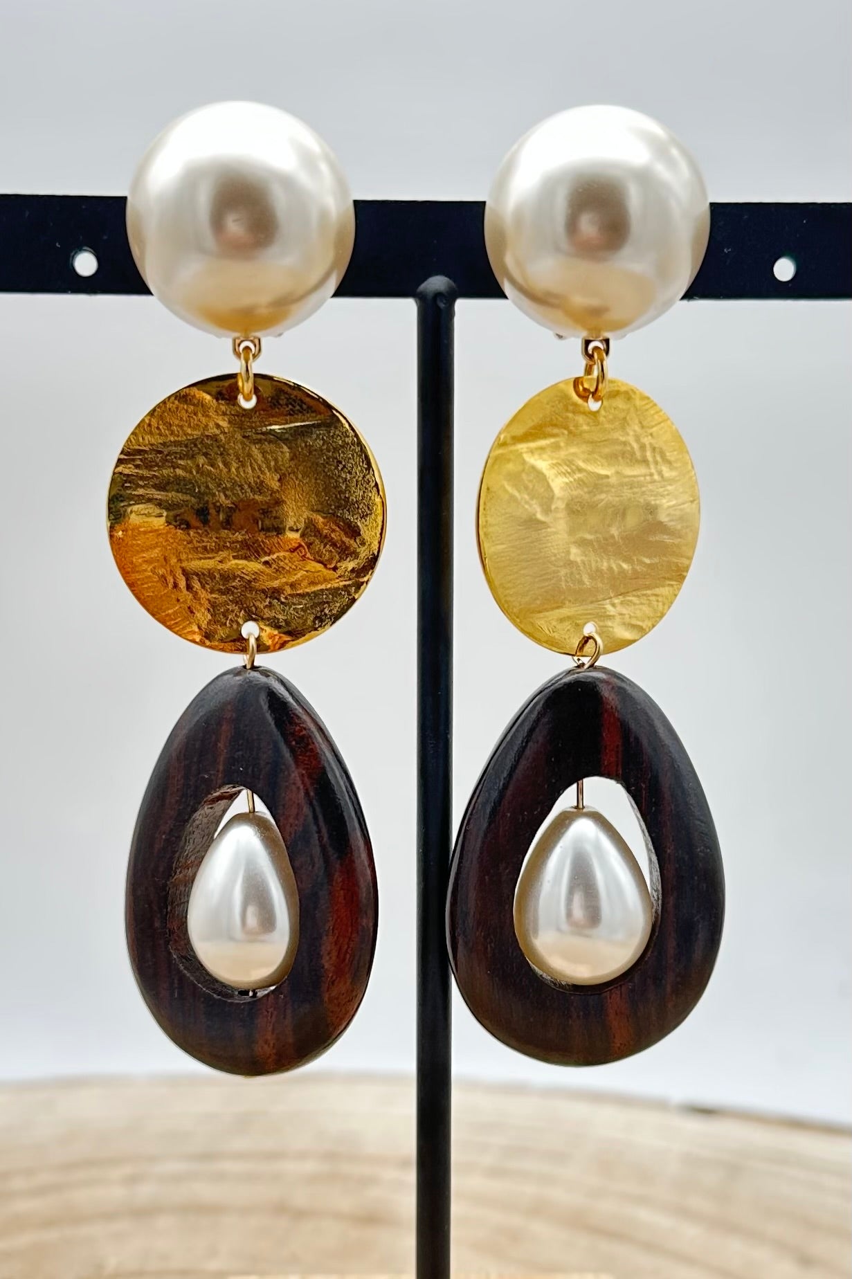 BOUCLES D'OREILLES PERLES - Francine BRAMLI