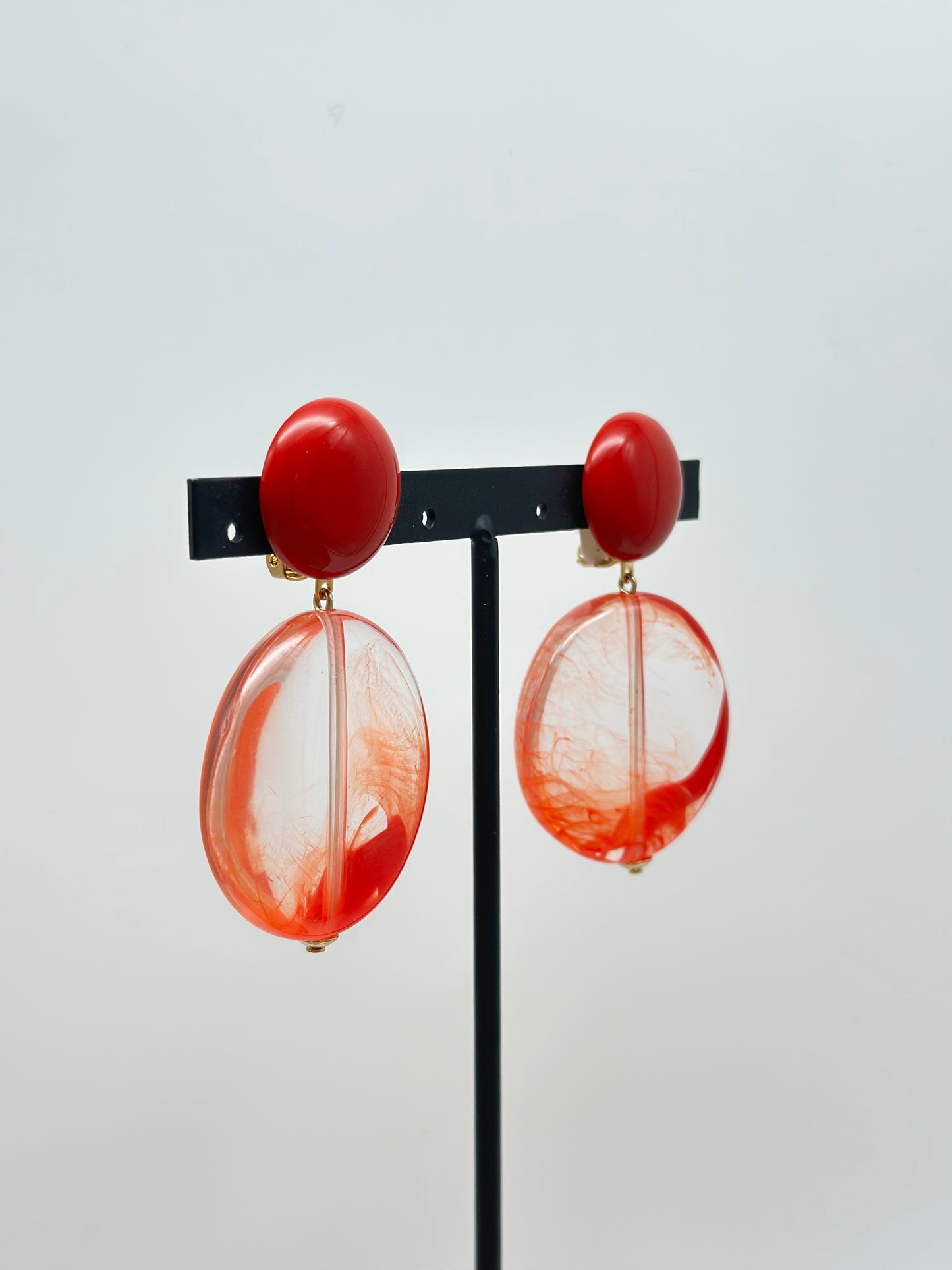 Boucles d’oreilles Evian rouge - Francine BRAMLI