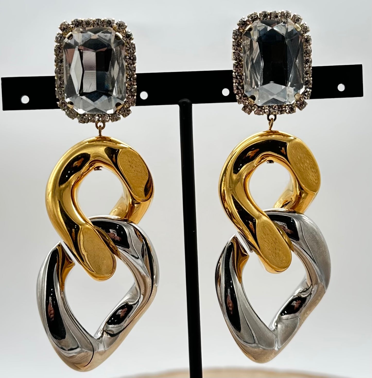 BOUCLES D'OREILLES ÉLÉMENTS SCINTILLANTS / MAILLONS - Francine BRAMLI