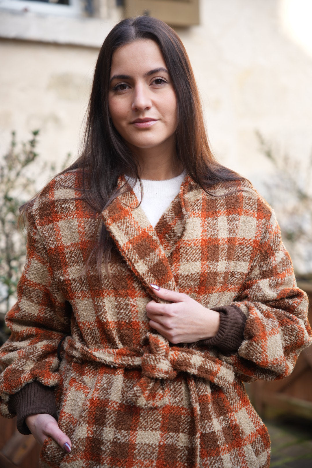 Manteau long à carreaux - Johanna Paris