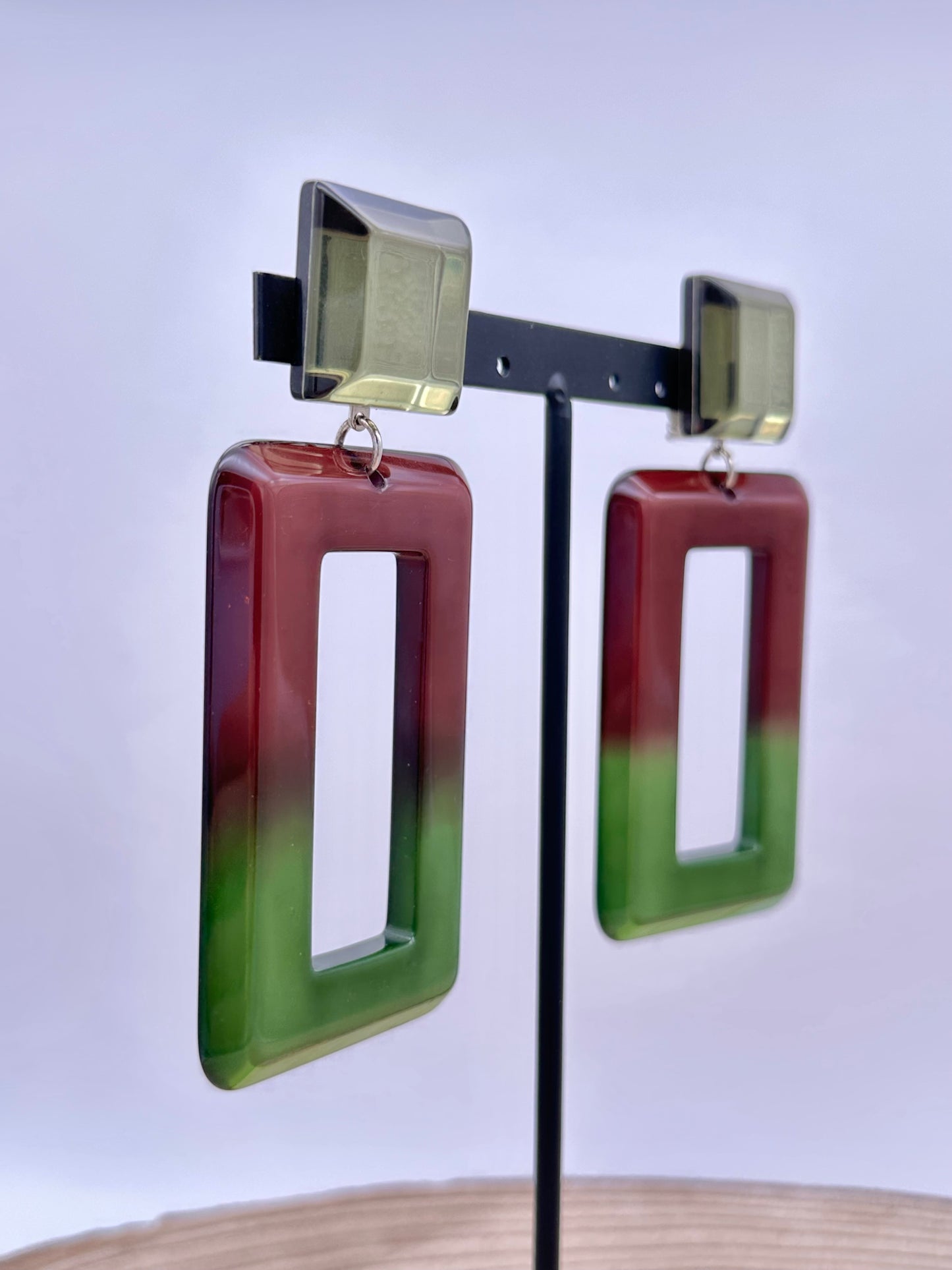 BOUCLES D’OREILLES CARRÉES - Francine BRAMLI