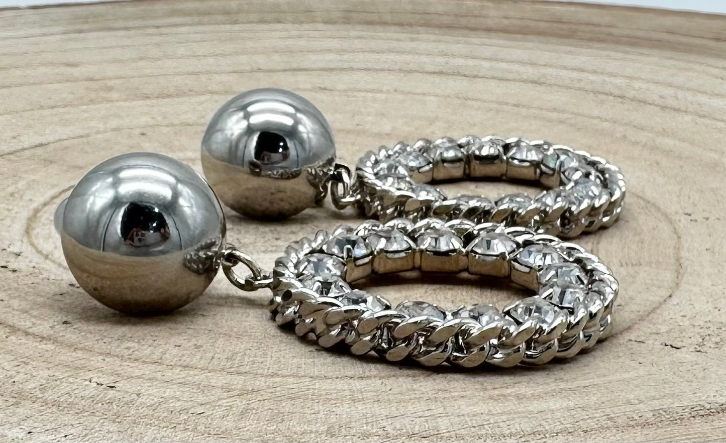 BOUCLES D'OREILLES ÉLÉMENTS SCINTILLANTS- Francine BRAMLI