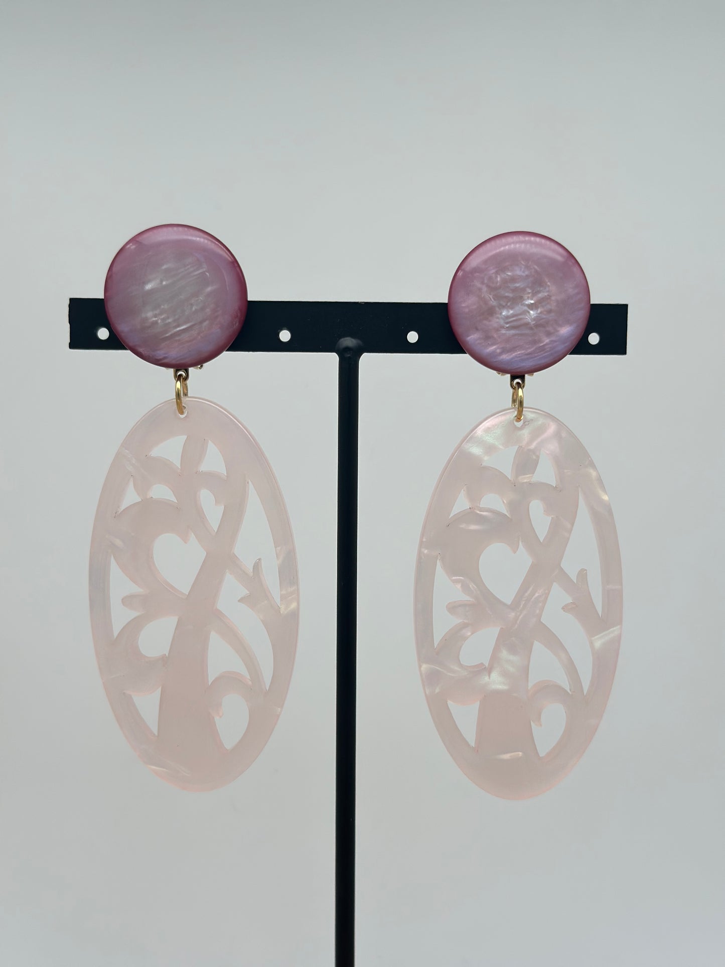Boucles d’oreilles plaque - Francine BRAMLI