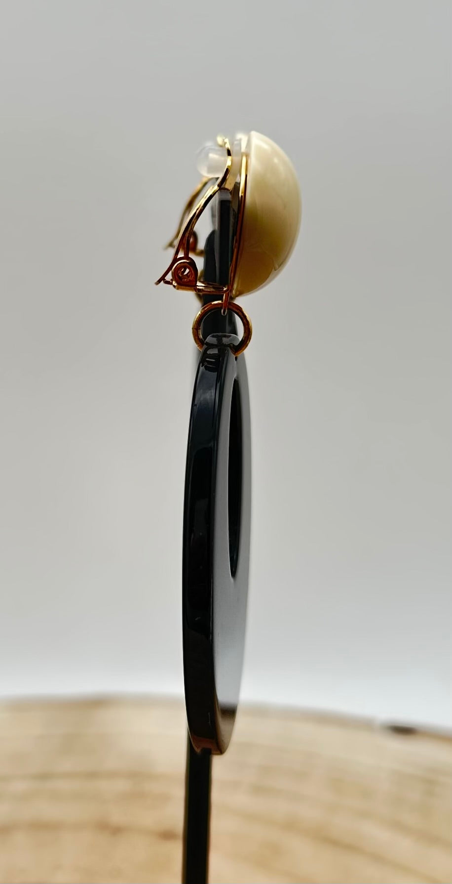 BOUCLES D'OREILLES NOIRE - Francine BRAMLI