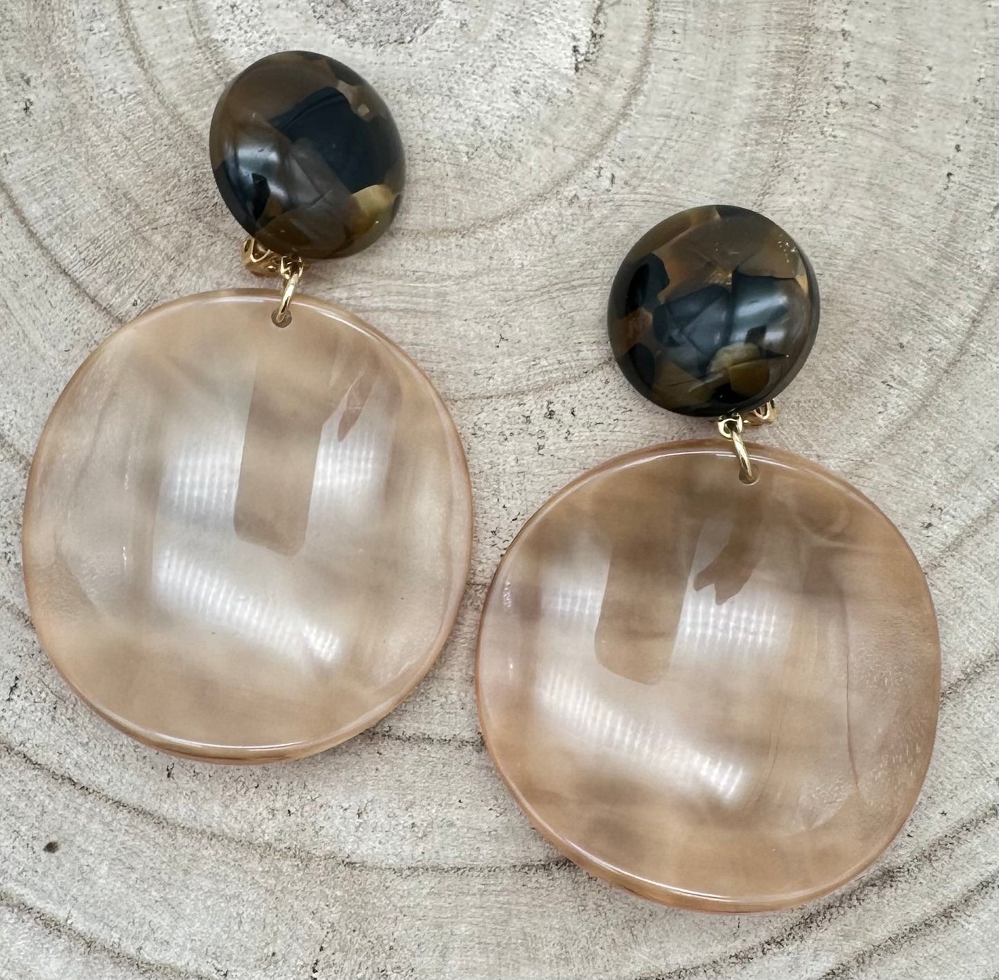 BOUCLES D'OREILLES CAMEL - Francine BRAMLI