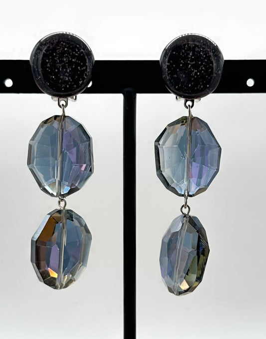 BOUCLES D'OREILLES ÉLÉMENTS SCINTILLANTS- Francine BRAMLI